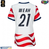 Ženski Nogometni dresi Združene države Timothy Weah #21 Domači SP 2026 Kratek Rokav